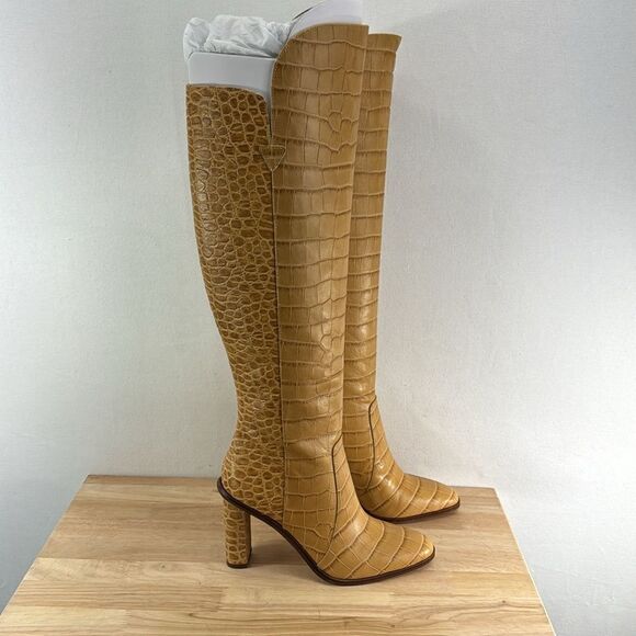 Vince Camuto Palley Over the Knee Boot- Cashew Color Fade Croc- Size 6.5 M- NIB - Picture 1 of 9